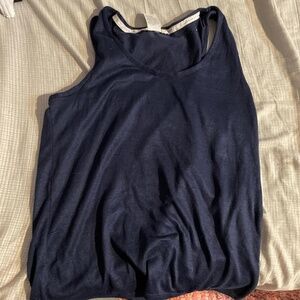 Lucky Brand Navy Velour Pajama Tank Top Size Medium